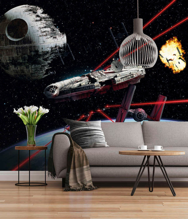 Komar | Fototapete | Star Wars Millennium Falcon | Größe 368 x 254 cm —